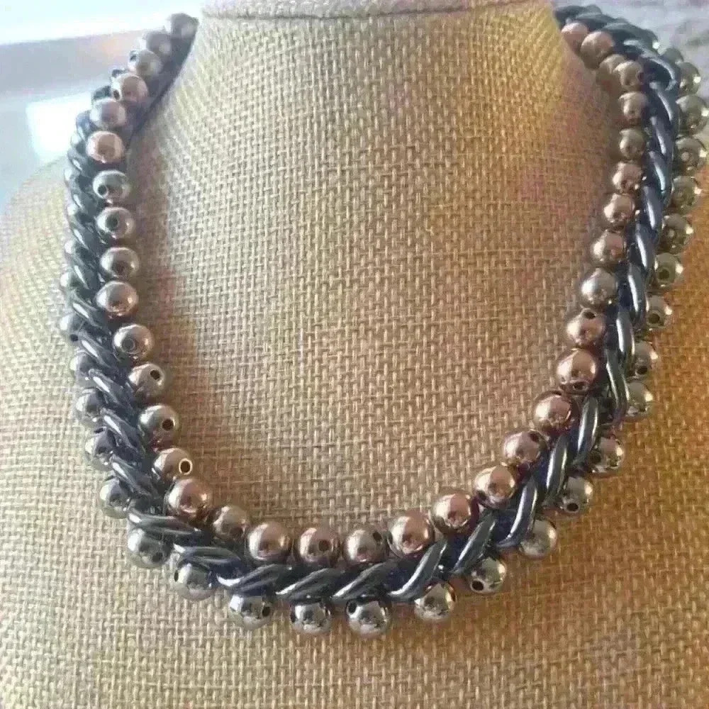 Multi tone  metal necklace